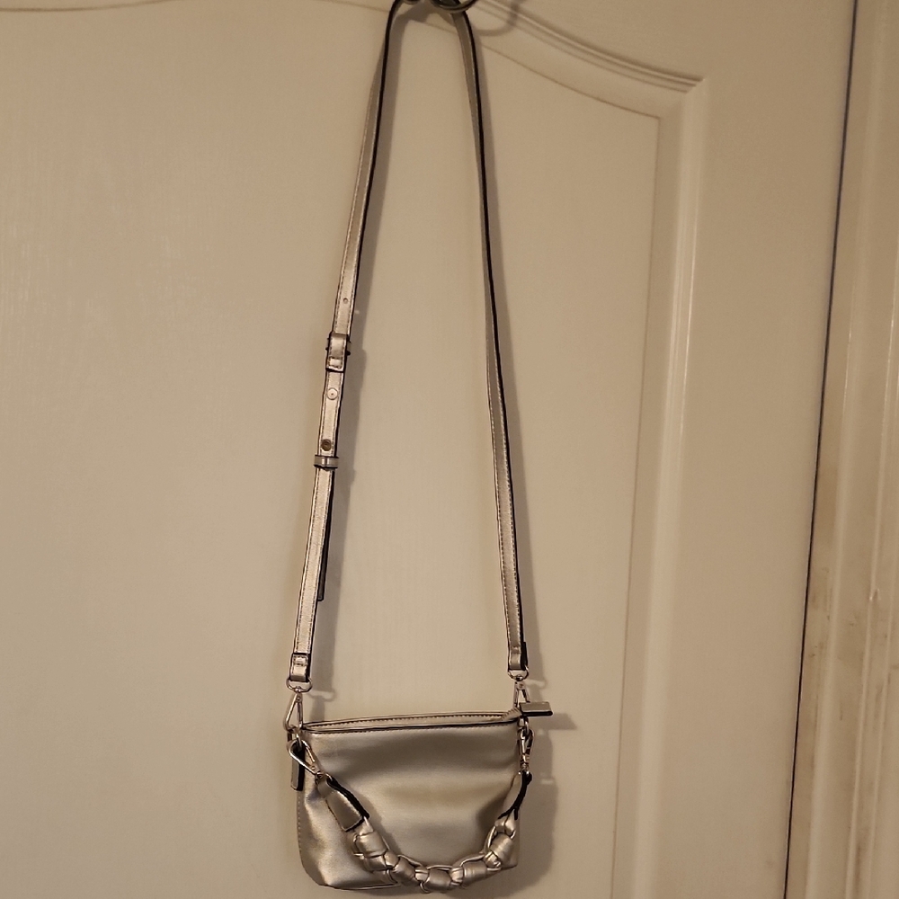 INC SILVER CROSSBODY BAG